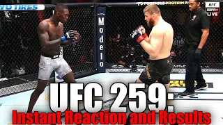UFC 259 (Jan Blachowicz vs Israel Adesanya): Reaction and Results