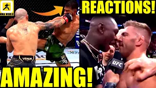 MMA Community reacts to Alex Volkanovski's DESTRUCTION of Yair,Israel Adesanya vs Dricus Du Plessis