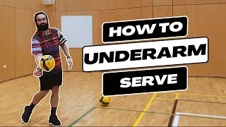 How to Underarm Serve - Your First Volleyball Serve #volleyball