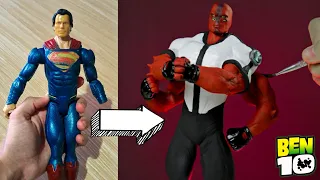 TRANSFORMEI BONECO VELHO DO SUPERMAN NO 4 BRAÇOS REALISTA ( BEN 10 )- Toy Makeover