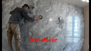 DIY marble on the wall! 50 Shades of grey! (2021)