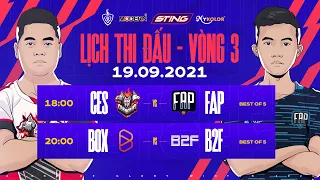 CERBERUS ESPORTS vs FAP ESPORTS | BOX GAMING vs B2F GAMING - Vòng 3 ĐTDV mùa Đông 2021