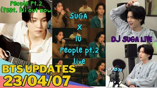 Bts Updates- SUGA AND IU NEW SONG OUT NOW + LIVE CLIP OF PEOPLE PT 2 + DJ SUGA WEVERSE LIVE