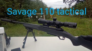 Ringing AR500 with the Savage 110 Tactical .308 win suppressed.