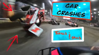 Thrills & Spills Sprint Car Crashes!