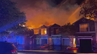 Enormous fire destroys luxury apartment building on northside