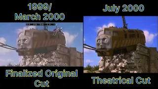 Thomas and the Magic Railroad P.T. Boomer and Diesel 10 Chase Scene Original Cut Comparison
