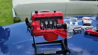 Mopar Slant Six engine model running