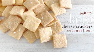 Keto Buttery Cheese Crackers | Coconut Flour