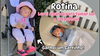 ROUTINE I TOOK BABY REBORN TO SUN AND SHE SLEPT