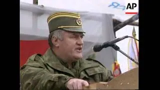 BOSNIA: SERB ARMY COMMANDER RATKO MLADIC PRESS CONFERENCE