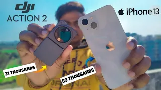 Iphone 13 vs Dji Action 2 [Which one is best for vlogging ]