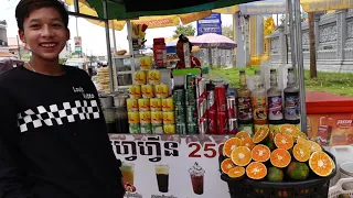 Walking tour to buy somethings to eat around Nirouth Rangsey pagoda | Street food in Cambodia