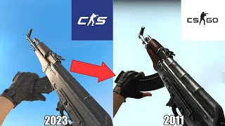 All weapons in Counter-Strike 2 VS CS:GO Beta 2011