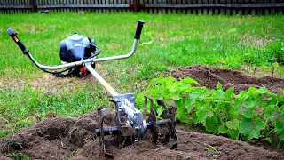 Tiller - brush cutter attachment. Cultivator