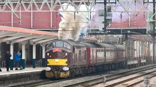 Class 37's GROWLING inc BIG cloud of CLAG at Crewe!! Plus 2 more Rail Tours 03/09/22 Garston Growler