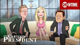 Cartoon Trump Watches TV News | Our Cartoon President | Stephen Colbert SHOWTIME Series