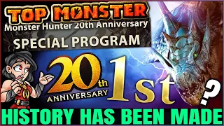 IT'S DONE - Top 10 Monsters Vote Revealed & New INCREDIBLE Monster Hunter 20th Anniversary Showcase!