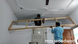 how to make wardrobe linter framing fitting | step by step making | wardrobe frame fitting |