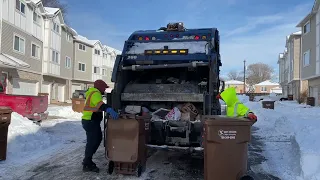 LRS Mack LR/McNeilus Rear Loader on Snowy Strom Carts