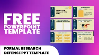 FREE Formal Research Defense PPT Template by Rome