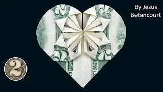 Easy TWO DOLLARS Bill Origami Heart