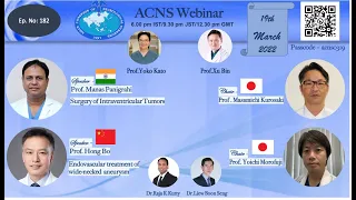 ACNS Webinar - March 19 - Surgery of Intraventricular Tumors & Endovascular Rx of Wide-Neck Aneurysm