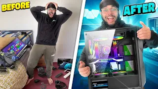 DESTROYING MY LITTLE BROTHERS GAMING SETUP & SURPRISING HIM WITH HIS DREAM PC!