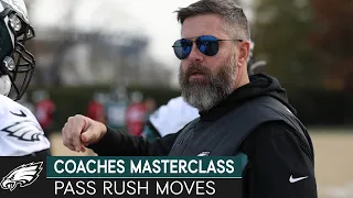 Matt Burke Dissects Pass Rush Moves | Eagles Coaches Masterclass