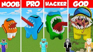 IMPOSTOR AMONG US HOUSE BUILD CHALLENGE - Minecraft Battle: NOOB vs PRO vs HACKER vs GOD / Animation