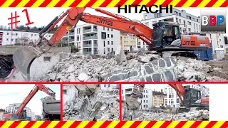 Hitachi 350-6, Sattelkipper beladen & Pulverisieren, Winnenden, 15.02.2022 #1