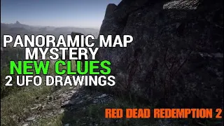 Red Dead Redemption 2 Panoramic Map NEW CLUES/2 UFO DRAWINGS