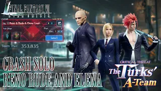 Reno Rude Elena Crash Solo guide - The Turks A-Team Critical Threat || Final Fantasy VII Ever Crisis