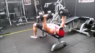 Bench Press on the  50cm Spin lock Olympic Dumbbell Handles