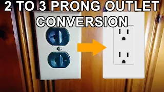 How to Convert a 2 Prong Outlet to a Grounded 3 prong Outlet (TYPE AC Cable WITH Grounding Strip)