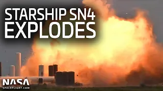 Starship SN4 explodes shortly after a static fire test