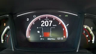 Honda Civic 1.5 VTEC Turbo CVT 182 hp acceleration 0-100 km/h, 0-200 km/h, 0-400 m