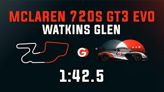 Watkins Glen 1:42.5 - Mclaren 720S GT3 EVO - GO Setups | ACC 1.9.5