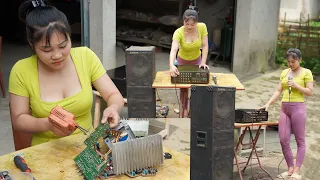 Repair skills - Restore and reuse old amplifiers abandoned in landfills- Thao-Repair Girl