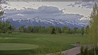 Teton time Lapse of sunset viewed from Teton Pines golf course on June 4, 2024