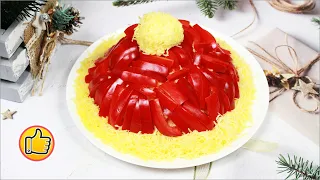 Салат "Шапка Деда Мороза" на Новый Год 2025 | New Year Salad