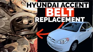 2006 - 2011 Hyundai Accent Power Steering Alternator Belt Replacement