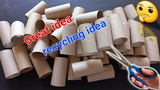 A great recycling idea with beads and toilet paper rolls