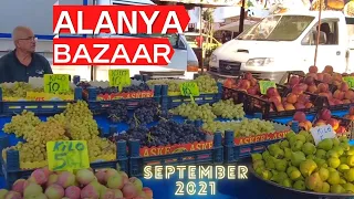 alanya bazaar prices september 2021 ! alanya antalya walking tour ! turkey holiday ! alanya travel