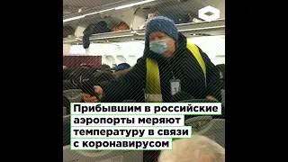 Прибывшим в российские аэропорты меряют температуру в связи с коронавирусом