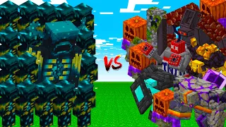 Warden Army vs Golemania Team in Minecraft Battle!!!