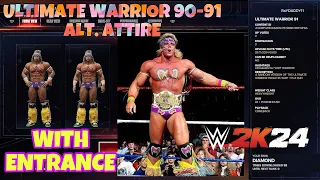 WWE 2K24 ULTIMATE WARRIOR 90-91 RARE ALT. ATTIRE ENTRANCE