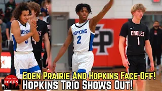 Freshman Shuts Down Trash Talking Crowd! Hopkins Goes At Eden Prairie!