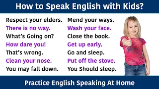 Practice English Speaking At Home || How to Speak English with Kids?Simple Sentences for kids