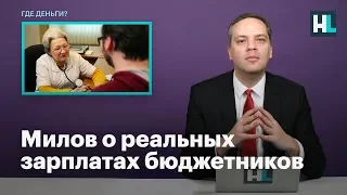 Милов о реальных зарплатах бюджетников